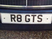 Unique R8 GT Spyder number plate. "R8 GTS"