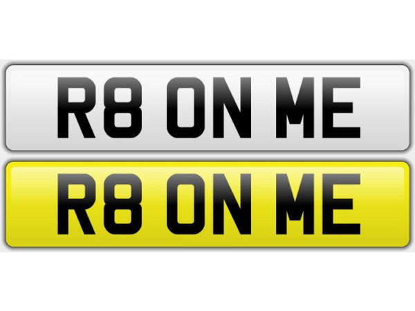 R8 Plate for sale R8 0N ME