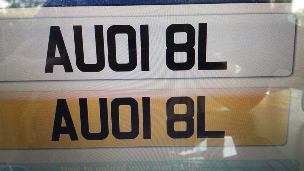 AUO1 8L number plate for sale AUO 18L
