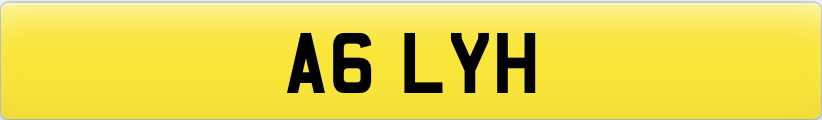 NUMBER PLATE FOR SALE - A6 LYH