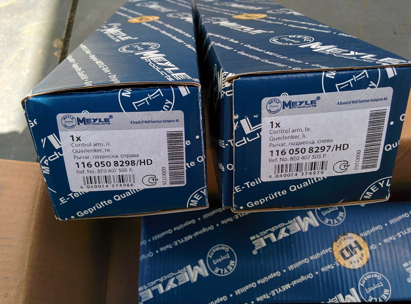 Audi B6 A4 S4 Suspension Upper Links  + Inner Track Rod Meyle HD