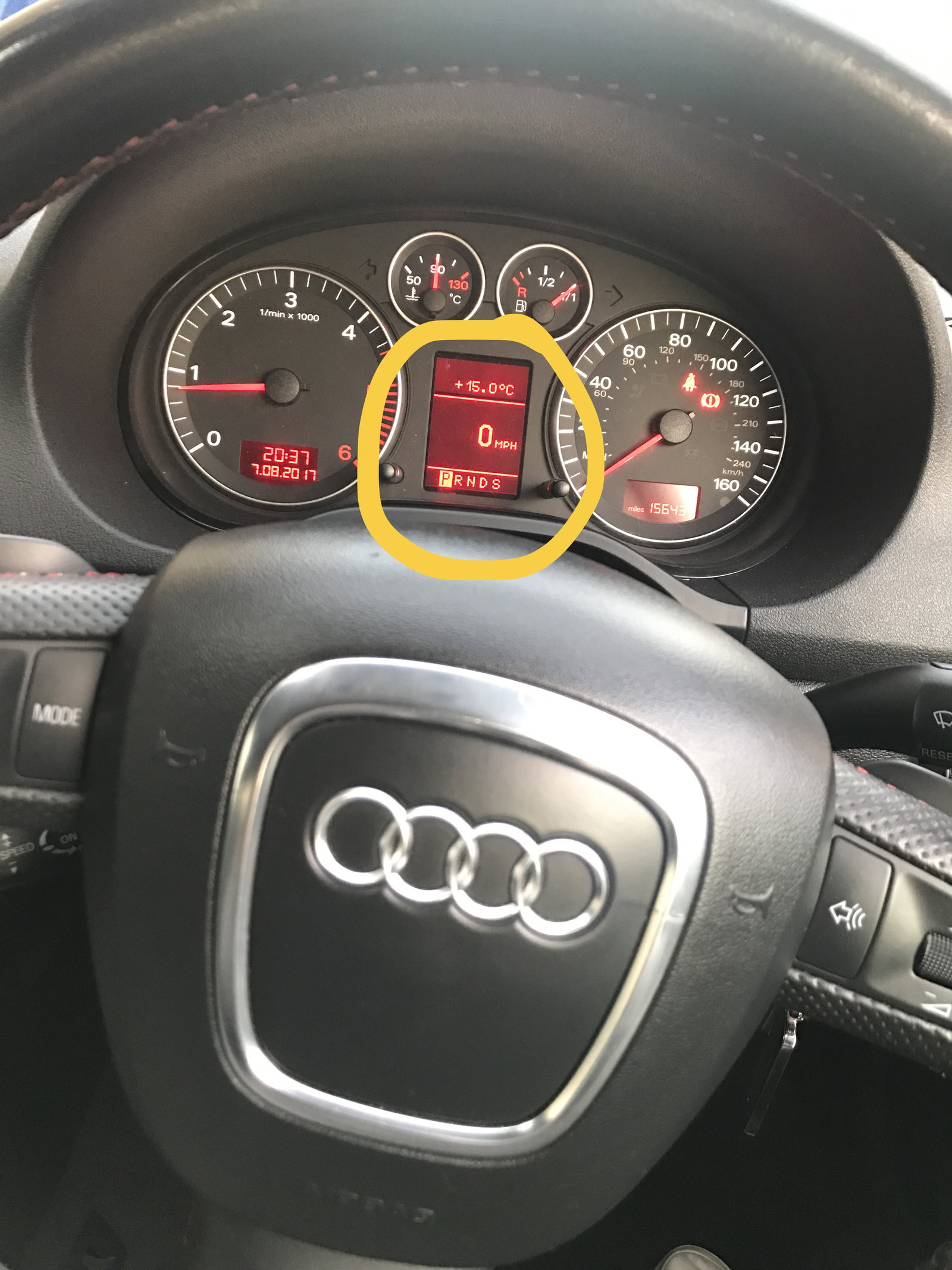 How to display miles left in tank