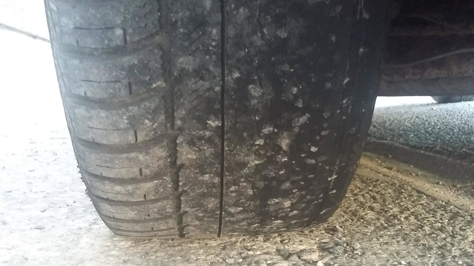 Rear Tyres Shredded