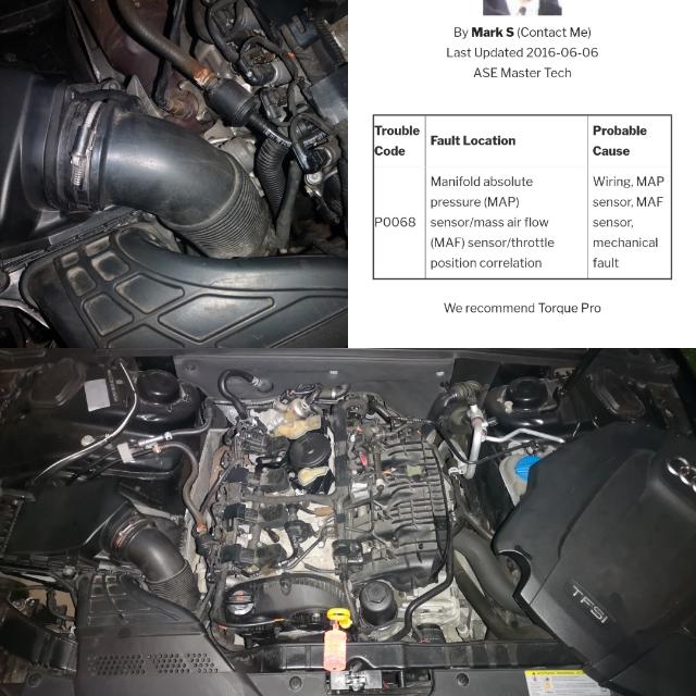 P0068 2012 1.8tfsi code