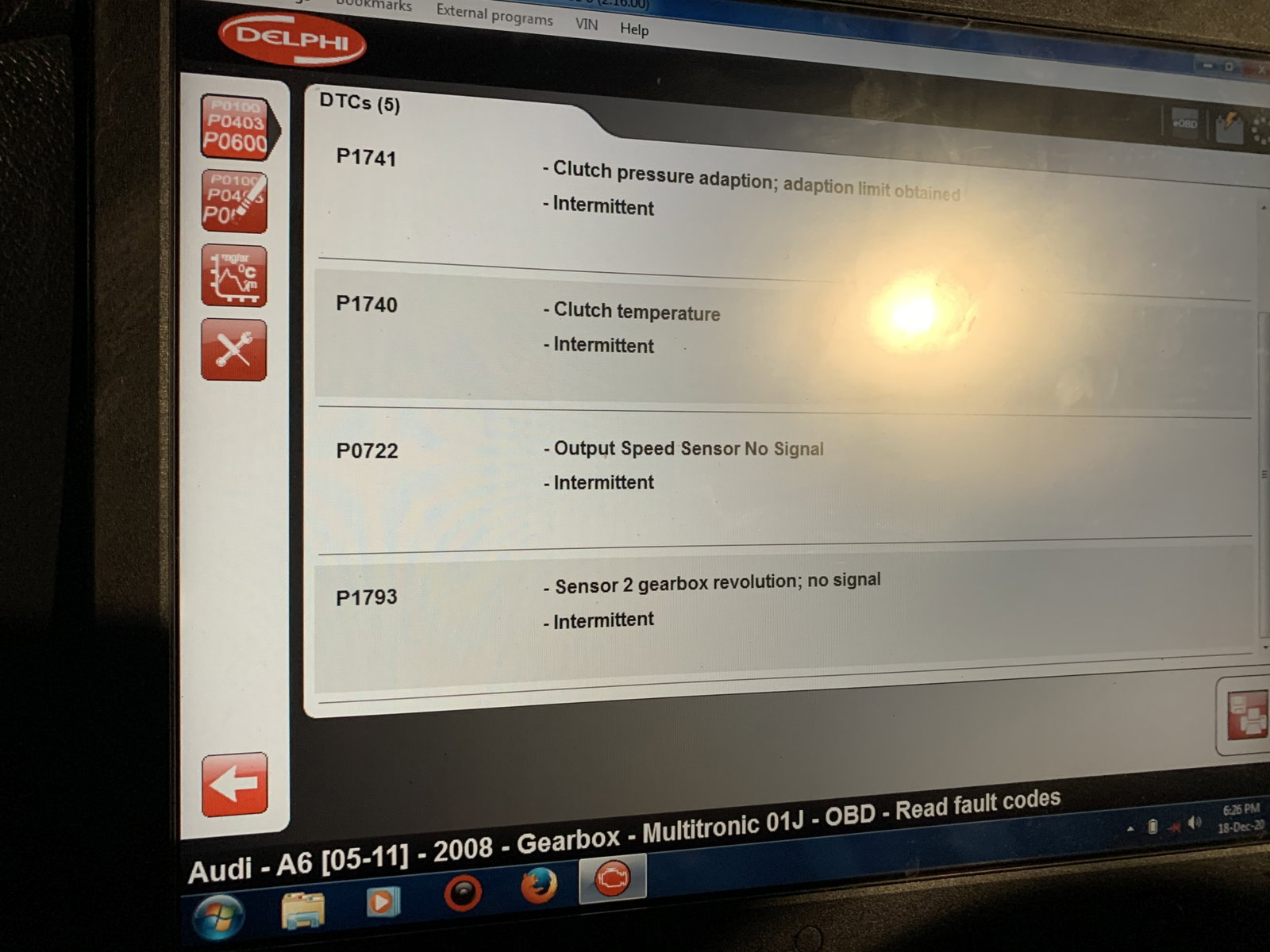 Audi A6 2.0 2008 s-line automatic transmission problem