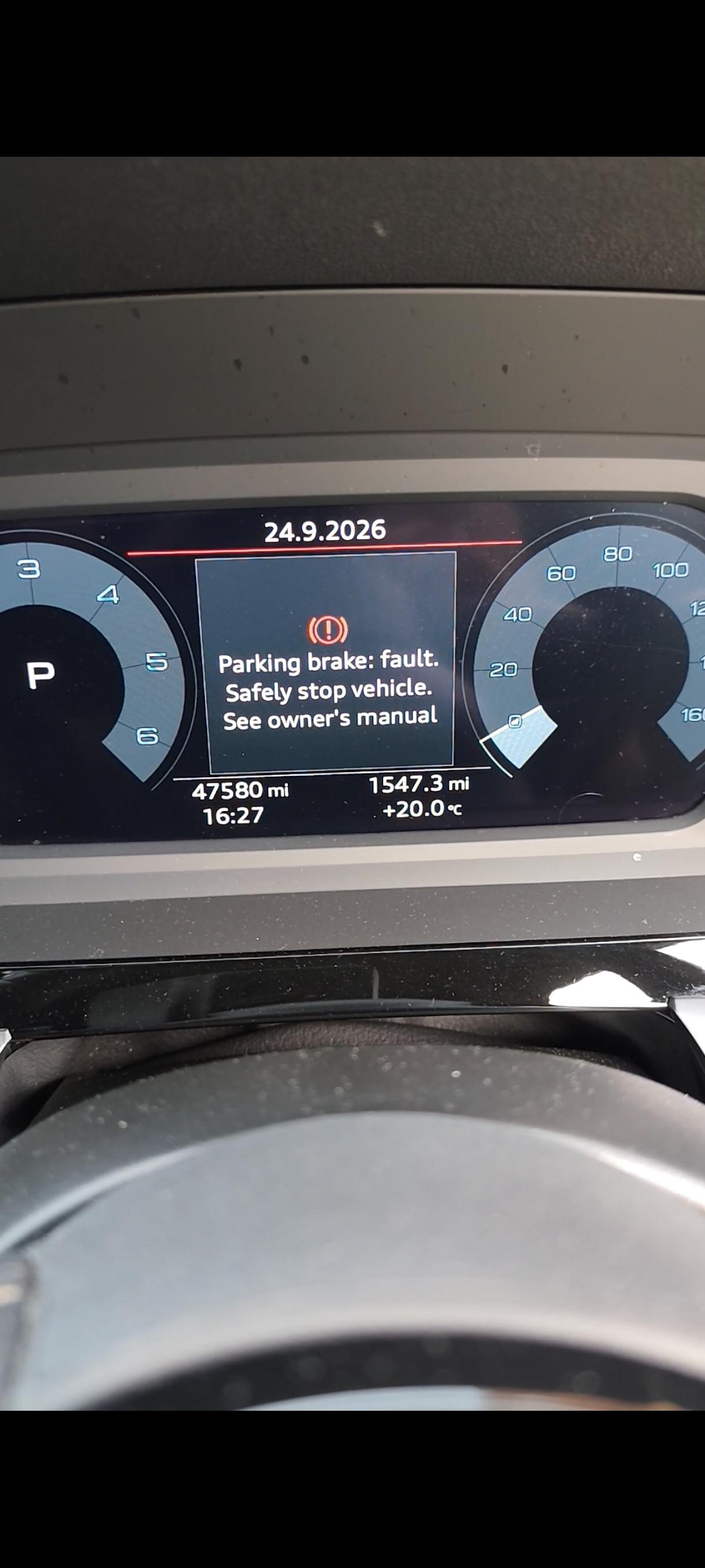 Electronic Parking brake alarm.